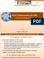 Point D'avancement Du PESI: Comité Technique Mixte