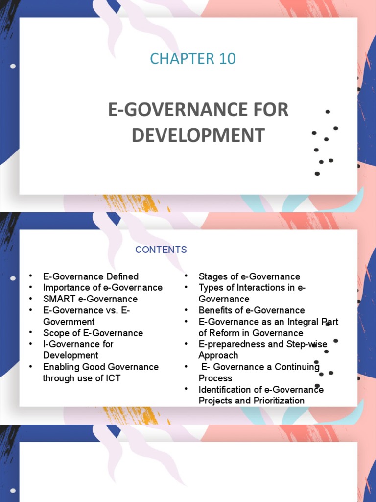 E-Governance For Development | PDF | E Government | Governance