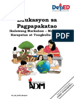 Edukasyon Sa Pagpapakatao: Ikalawang Markahan - Modyul 1: Karapatan at Tungkulin NG Tao