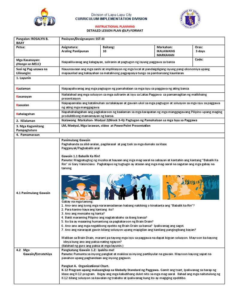 Ap10 q2 m2 dlp2 lakas paggawa pdf