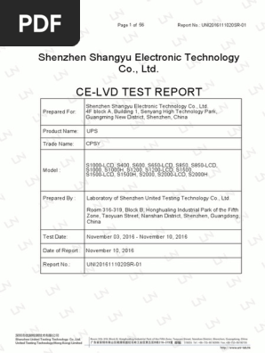 LVD Test Report | PDF | Insulator (Electricity) | Mains