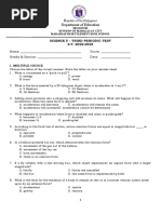 R Department of Education: Science 8 - Third Periodic Test S.Y. 2022-2023