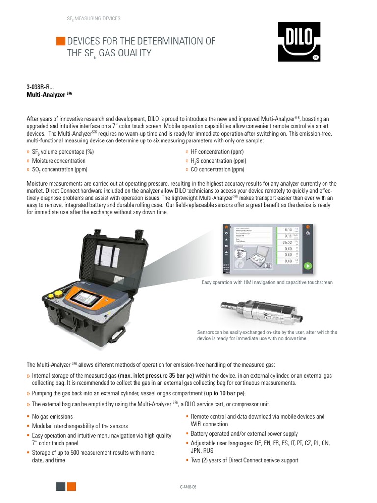 3 038R RV2 Multi Analyzer - DS - Rev - 2021 | PDF | Touchscreen ...
