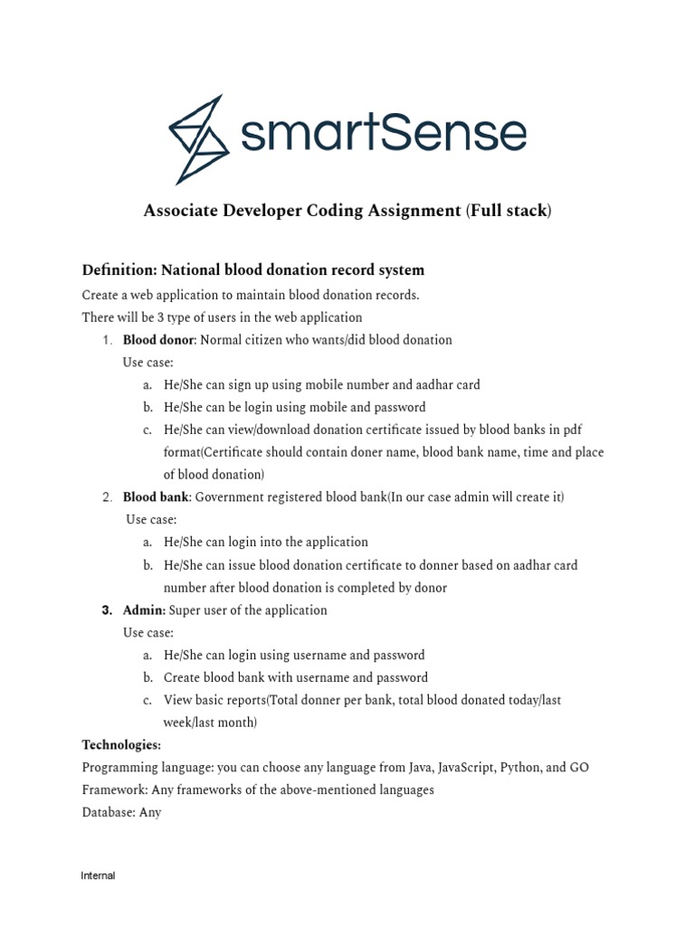Blood Donation Record System App | PDF | User (Computing) | Password