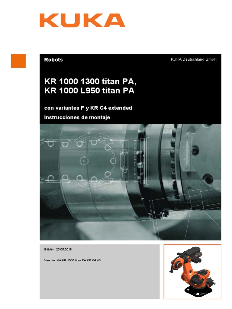 MA KR 1000 Titan PA KR C4 Es | PDF | Robot | Robótica