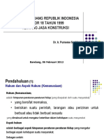Undang - Undang Republik Indonesia Nomor 18 Tahun 1999 Tentang Jasa Konstruksi