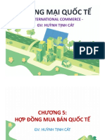 Thương Mại Quốc Tế: - International Commerce - Gv: Huỳnh Tịnh Cát