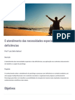 Tema 2 - O Atendimento Das Necessidades Especiais e Das Deficiências