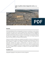 De La Política de Vivienda A La Política Urbana Integración Social