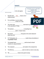 Noun - Verb Agreement: Grade 5 Verbs Worksheet