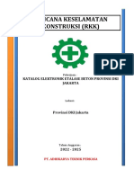 R E N Rencana Keselamatan Konstruksi (RKK) : Katalog Elektronik Etalase Beton Provinsi Dki Jakarta