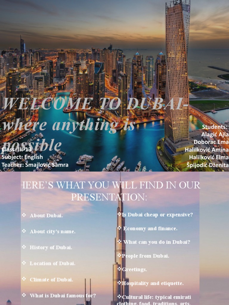 Everything You Need to Know About Dubai | PDF | Dubai | United Arab ...