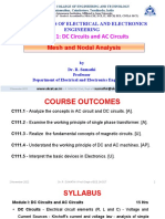 Module 1: DC Circuits and AC Circuits: Mesh and Nodal Analysis