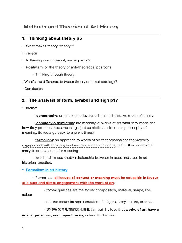 Methods and theories of art history 1 thinking about theory p5 pdf