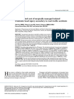 (10920684 - Neurosurgical Focus) The Estimated Cost of Surgically Managed Isolated Traumatic Head Injury Secondary To Road Traffic Accidents