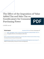 The Effect of The Imposition of Value Added Tax and Sales Tax On Goodsluxury For Consumer Purchasing Power
