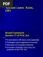 Revised Leave Rules, 1981