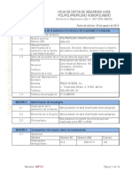 Hoja de Datos de Seguridad (HDS) Polipolipropileno Homopolimero