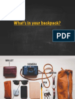 What's in Your Backpack?