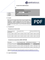 Sílabo Por Competencias A. Información General: MBA CENTRUM AREQUIPA 30 - Sección Única Presencial