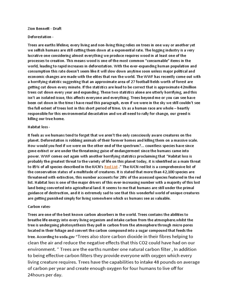 Classifying Deez PDF Habitat Destruction Deforestation