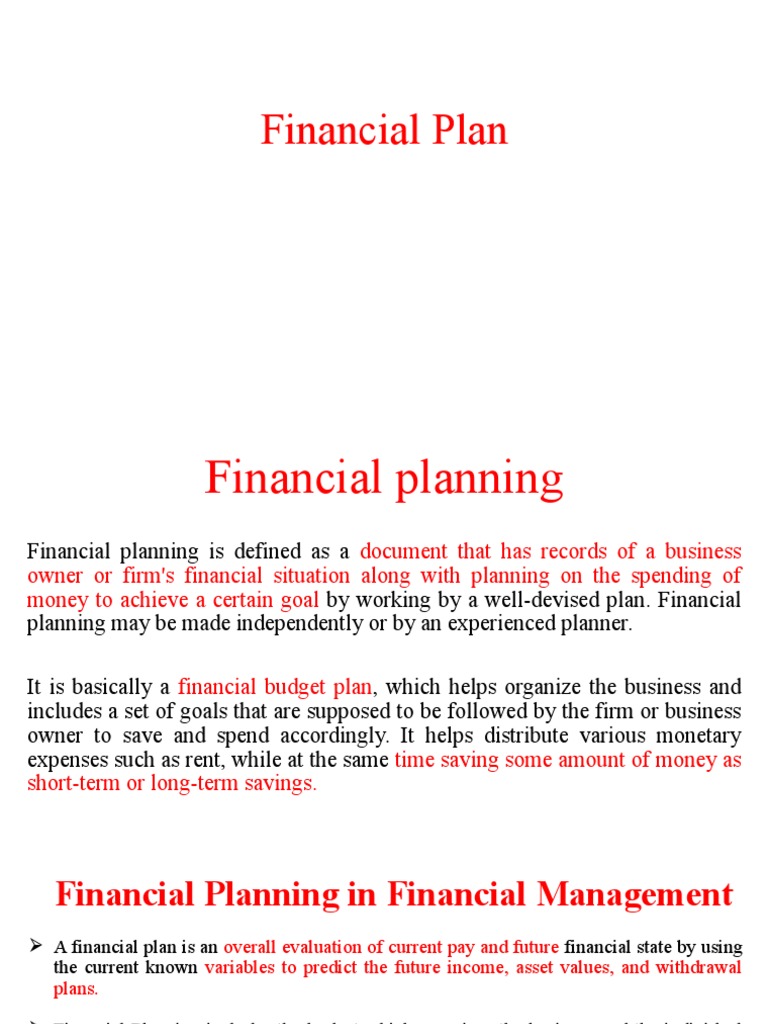 Financial Plan PDF
