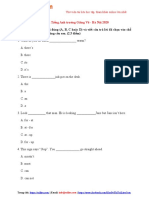 I. Gạch chân câu trả lời đúng (A, B, C hoặc D) và viết câu trả lời đã chọn vào chỗ trống để hoàn thành những câu sau. (2.5 điểm)