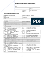 Ficha de Especificaciones Tecnicas Resumidas: Direccion de La Propiedad