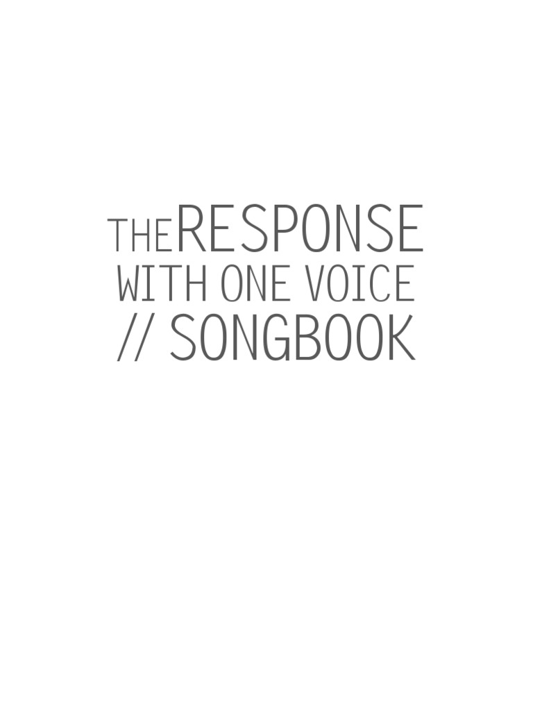 With one voice songbook pdf song structure