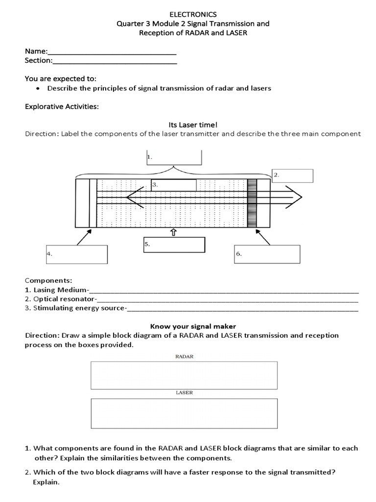 Signal Transmission in RADAR and LASER | PDF | Radio | Frequency Modulation