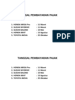 Tanggal Pembayaran Pajak