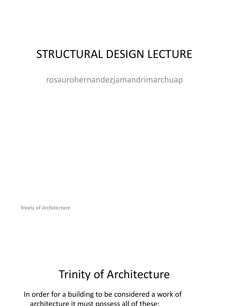 Structural Design Lecture: Rosaurohernandezjamandrimarchuap | PDF ...