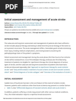 Initial Assessment and Management of Acute Stroke