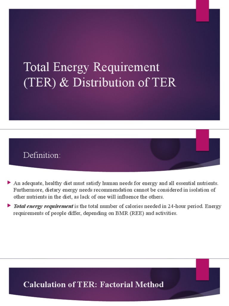 Total Energy Requirement Calculation Guide | PDF | Calorie | Diet ...