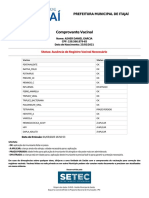 Comprovante Vacinal: Status: Ausência de Registro Vacinal Necessário