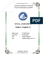 Thai Nguyen University Final English Assignment