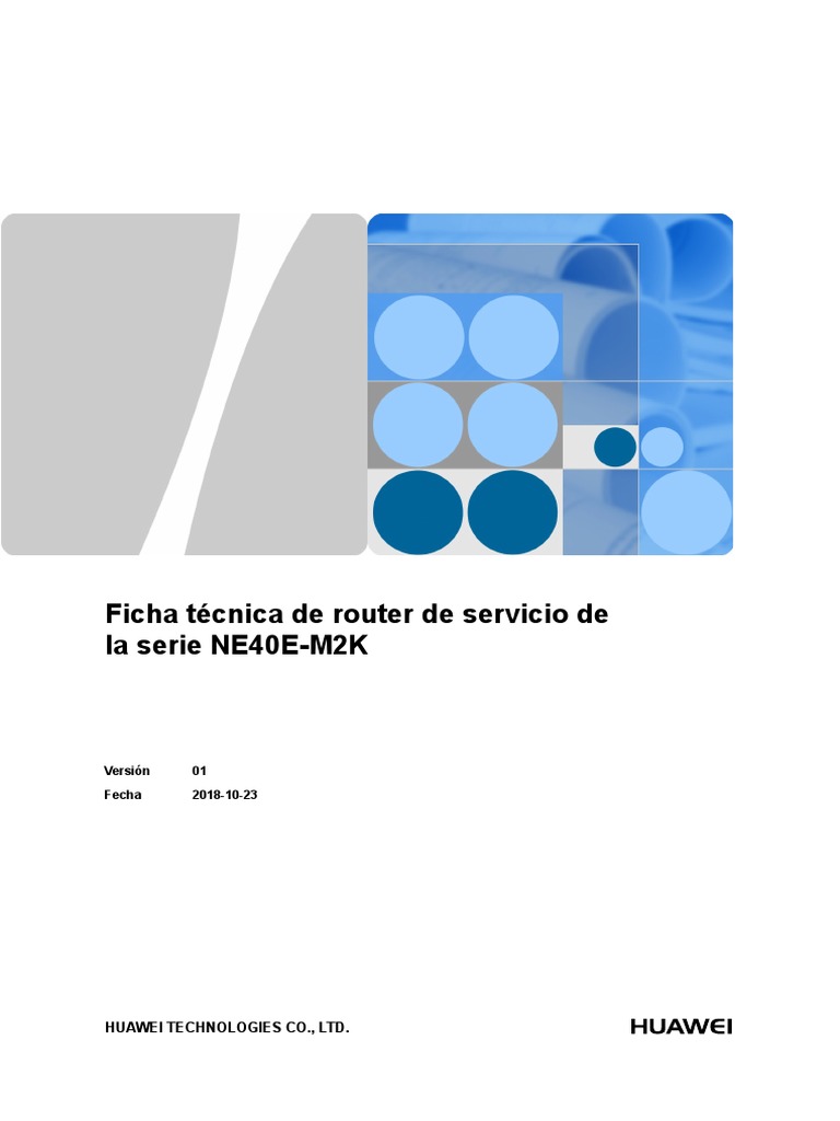 Huawei Enterprise Router NE40E-M2K V800R010C10 Datasheet (Spanish ...