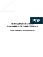 P&R Business Partner Diccionario de Competencias: Revisado y Reelaborado Por Equipo Assessment Del Año