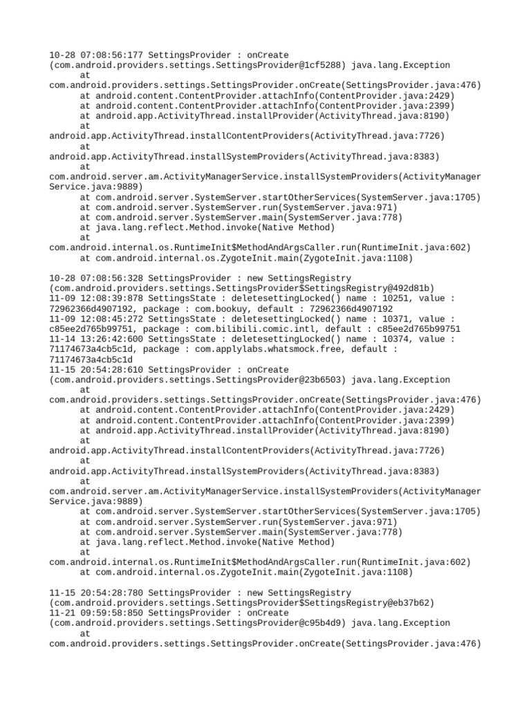Settingsprovider | Download Free PDF | Java (Programming Language ...