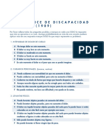 Clasificación INDI - Discapacidad Cervical