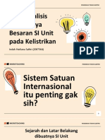 Menganalisis Pentingnya Besaran SI Unit Pada Kelistrikan: Microteaching