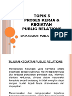 Topik 5 Proses Kerja & Kegiatan Public Relations
