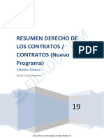 Resumen Derecho de Los Contratos / Contratos (Nuevo Programa)