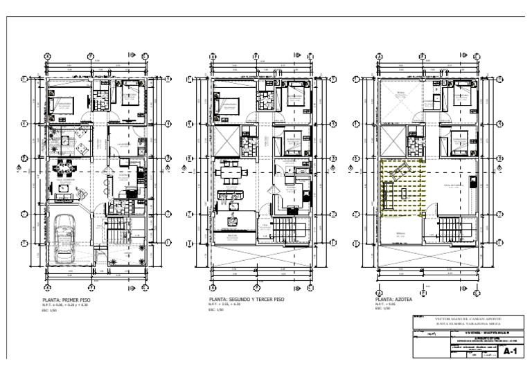 Planos de Vivienda Multifamiliar | PDF