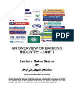 An Overview of Banking Industry - Unit I: Lecture Notes Series