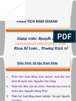 Phân Tích Kinh Doanh: Gi NG Viên: Nguy N Anh Tú Khoa K Toán - TR NG Kinh T