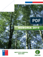 MEMORIA 2019: Instituto Forestal Abril 2020