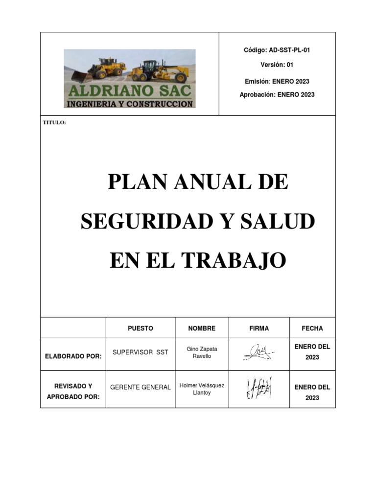 Plan Anual de Seguridad Aldriano 2023 | PDF | Planificación | Valores