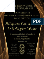 Distinguished Guest of Honour: Dr. Shri Jagdeep Chhokar