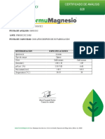 Producto: FECHA DE FABRICACIÓN: 03/03/2022 FECHA DE ANÁLISIS: 03/03/2022 Lote: Fecha de Caducidad: Dos Años Despues de Su Fabricación